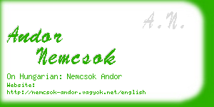 andor nemcsok business card